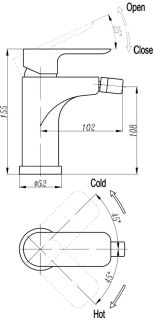 Смеситель для биде Triton Панама 19506 С